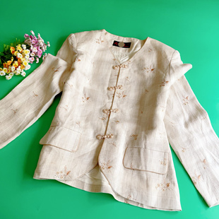 只卖50元 外套上衣 纯手工棉麻刺绣绣花女唐装 民族风中式