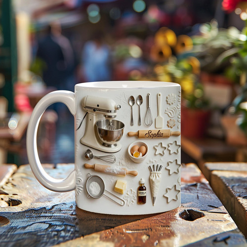 烘焙主题陶瓷马克杯 糕点师生日礼物 烘焙博主居家喝水杯子牛奶杯