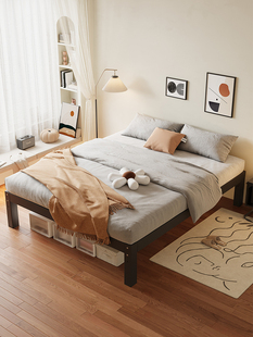 铁艺床榻榻米单人床铁架床排骨架无床头飘窗床定制任意尺寸民宿床