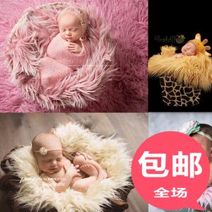 儿童摄影道具 影楼拍照毯子 新款拍摄婴儿 羊毛绒宝宝照相毯子