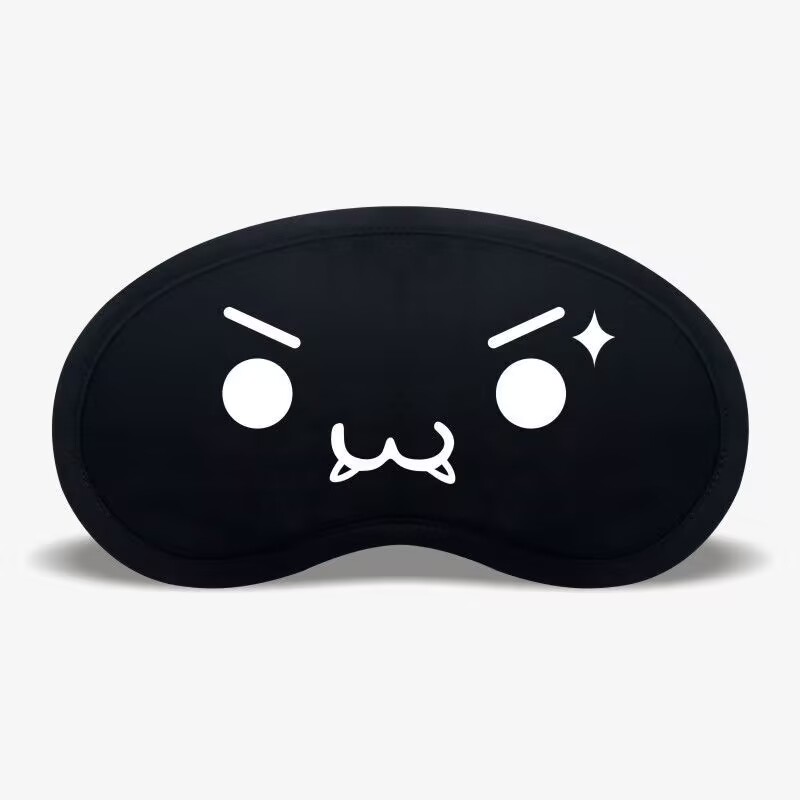 动漫日本颜文字表情眼罩遮光睡眠眼罩