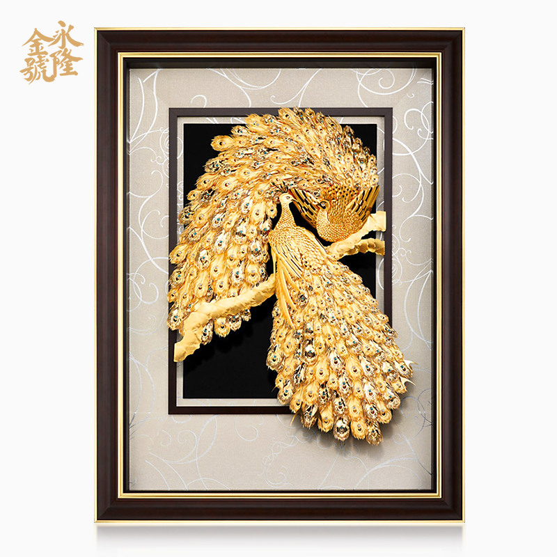 黄金富贵吉祥乔迁轻奢风装饰画