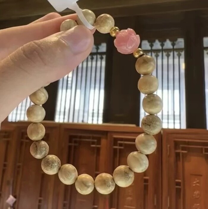厦门南普陀 木佛珠红莲花手串沉香手串招财纳福已过香