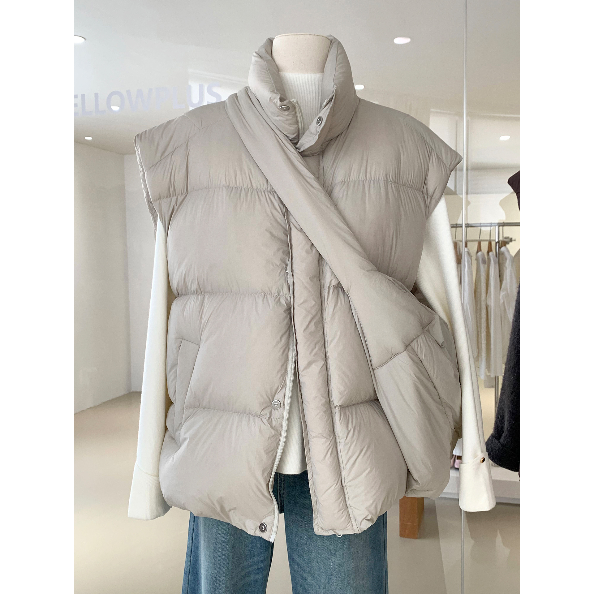 蓬松小面包宽松百搭羽绒服马甲