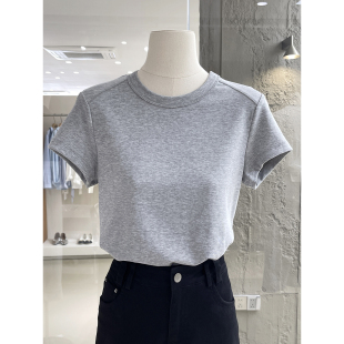 正肩显瘦百搭短款 T恤2026新款 上衣女 短袖 柔软亲肤莫代尔棉基础款
