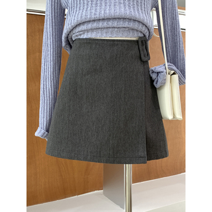 女装 新款 防走光包臀短裙 智性简约活页设计A字半身裙2026春季 韩版
