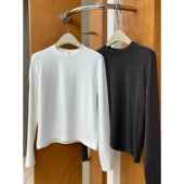 打底衫 搭配刚需简约基础款 纯色圆领长袖 柔软舒适吸湿透气内搭上衣