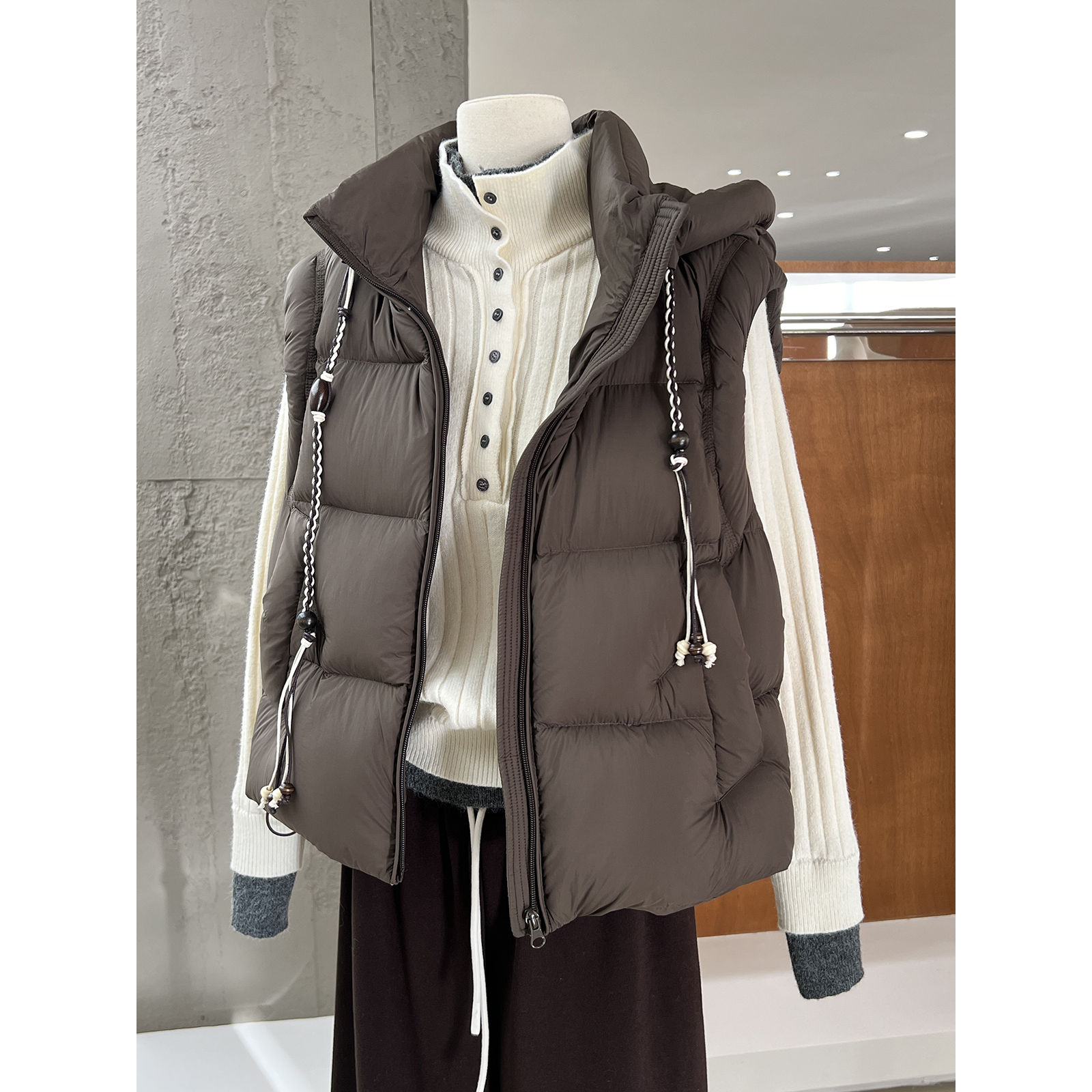 轻盈零压保暖无袖马甲羽绒服外套