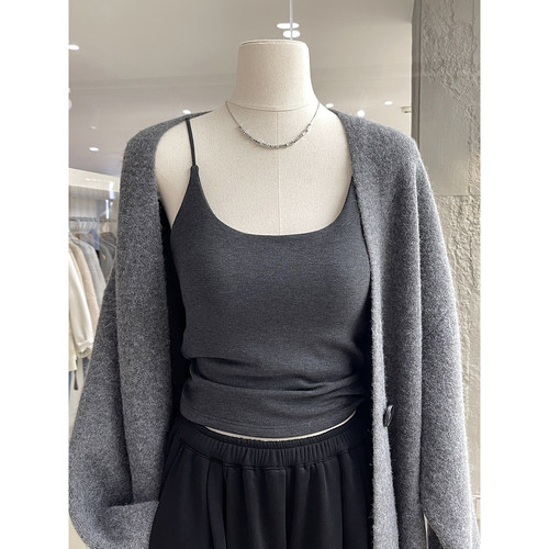 柔软糯叽叽精品羊绒纯色吊带背心