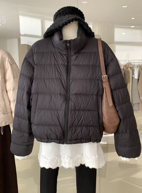 冬季保暖不臃肿立领排骨羽绒服2025今年流行爆款轻盈显瘦外套上衣