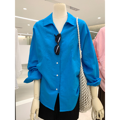 松弛老钱感法式麻棉长袖衬衫