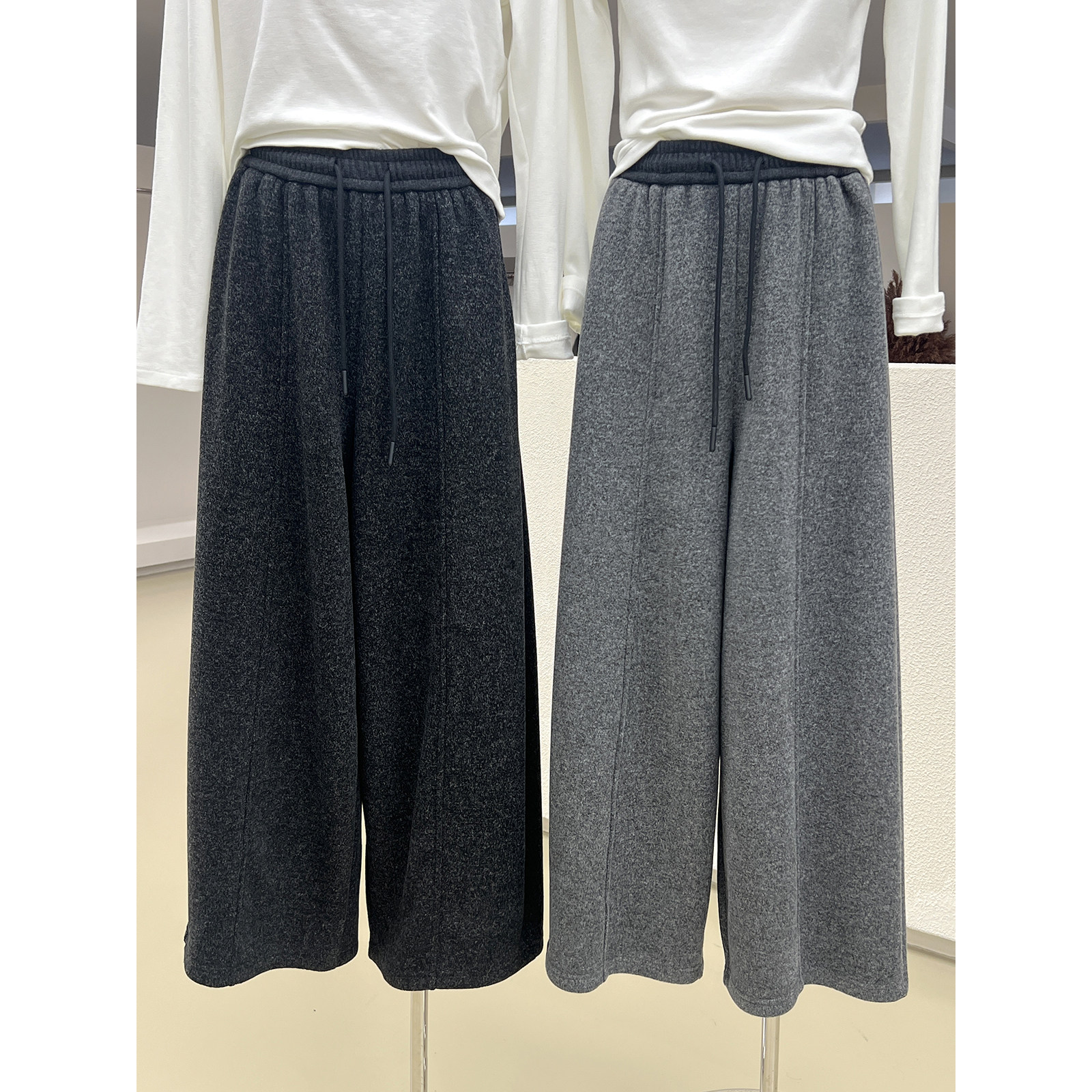 冬季保暖抗寒宽松加绒弯刀裤2025新款流行爆款软糯舒适百搭休闲裤,女装/女士精品,休闲裤,淘宝优惠券,粉丝福利购,淘宝优惠卷