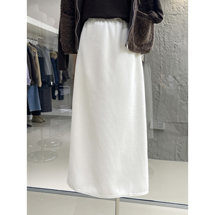 H版 中长款 型直筒毛呢半身裙加绒保暖显瘦百搭裙子 经典 重塑比例裙