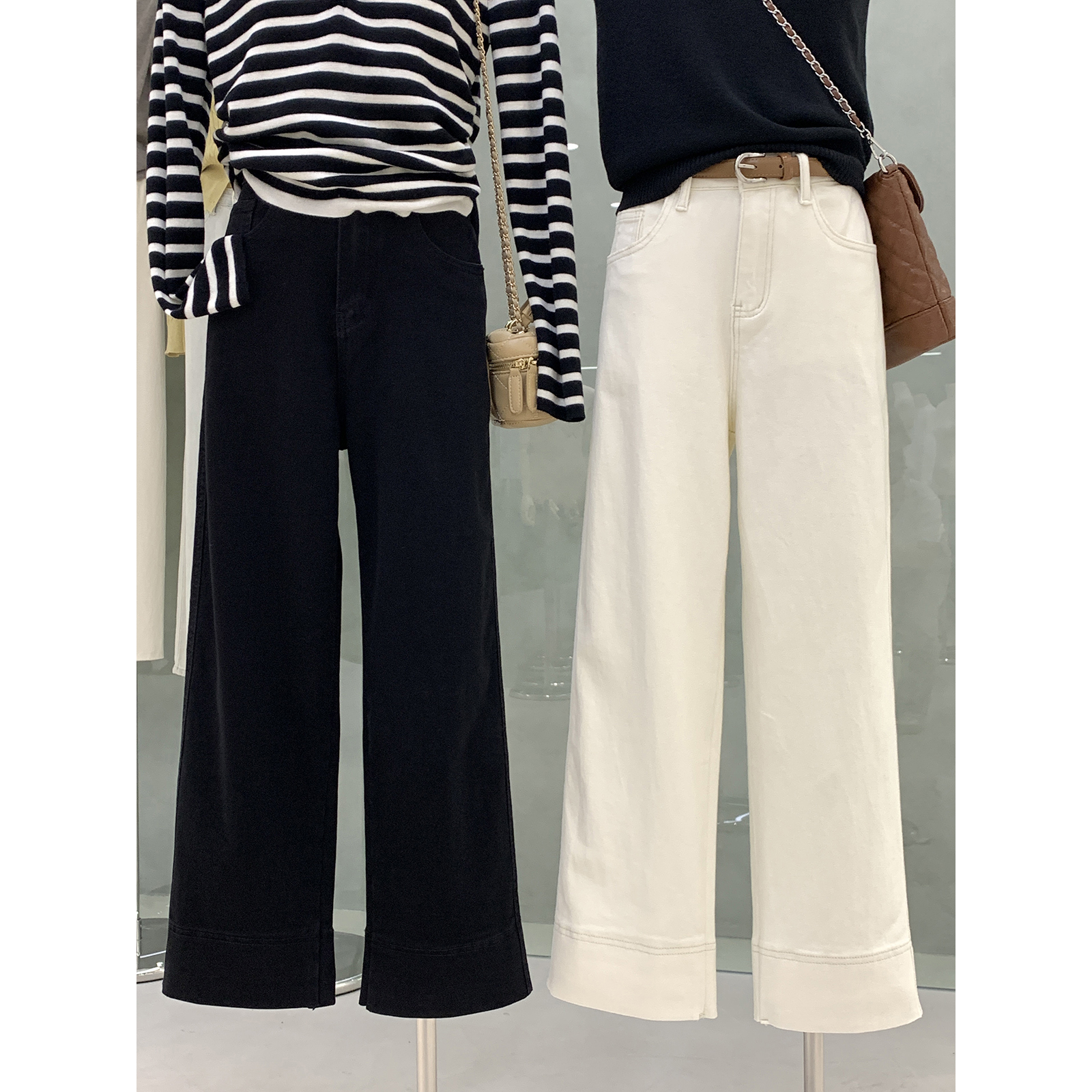 洋气时髦高腰弹力显瘦遮肉牛仔裤