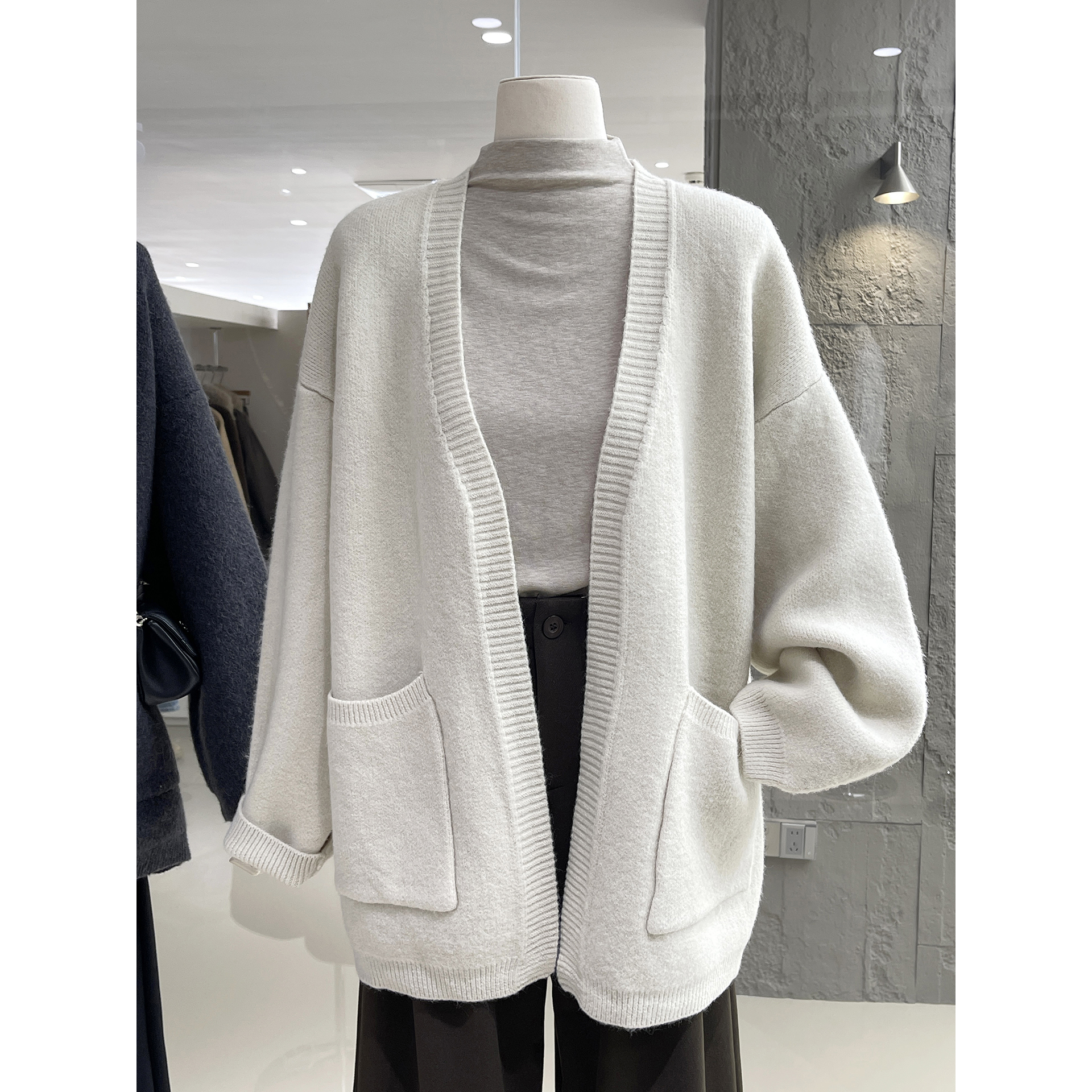 老钱风慵懒松弛感毛衣针织开衫女