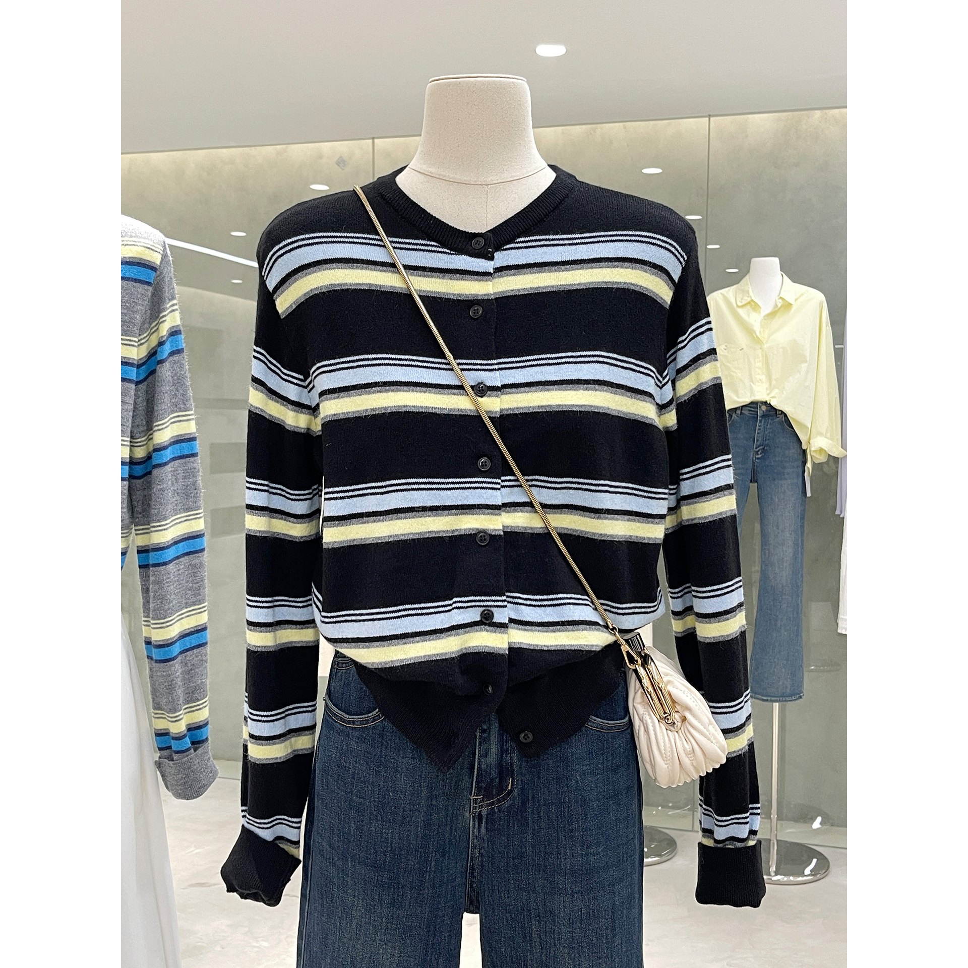 韩系氛围感早秋针织开衫上衣