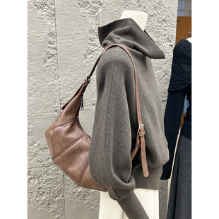 可颂牛角包~韩系小众设计温柔休闲单肩腋下包精致斜挎包小皮包