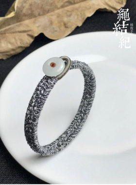 绳结纪翡翠平安扣转运珠端午手绳