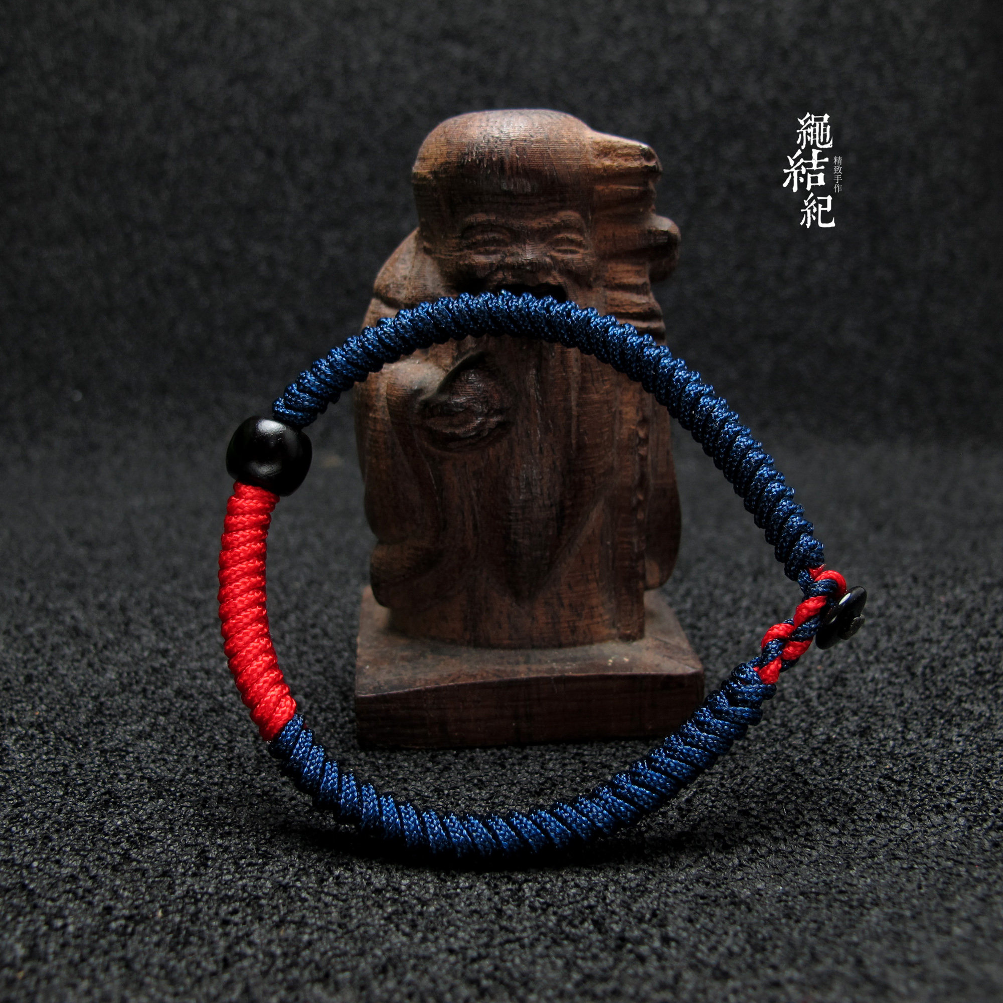 绳结纪檀木路路通转运珠金刚结红绳手链男女情侣闺蜜宝宝红手绳