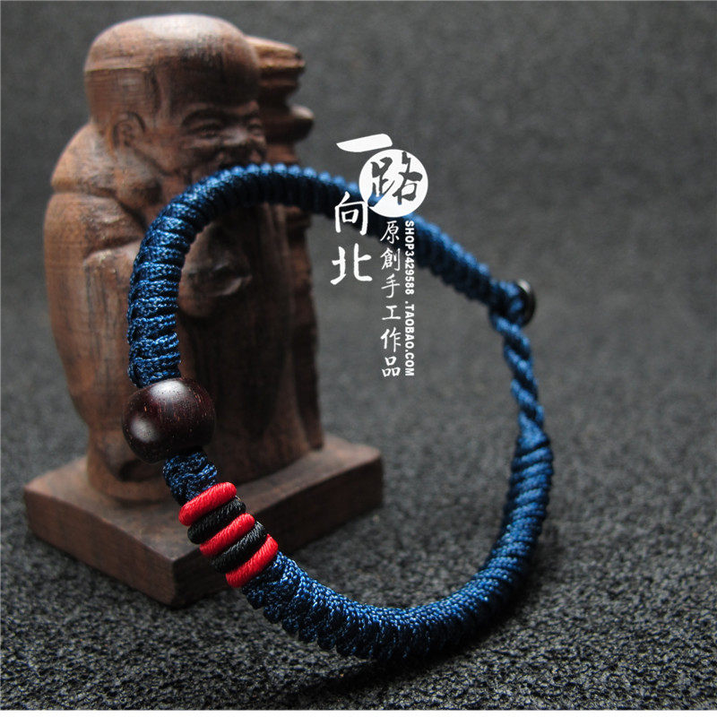 路路通招财转运情侣编织红绳手链