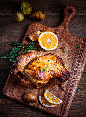 实木披萨板木托盘西餐切甜点木板面包板牛排托盘寿司火锅摆拍木盘