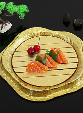 金色亚克力防摔梅花料理寿司