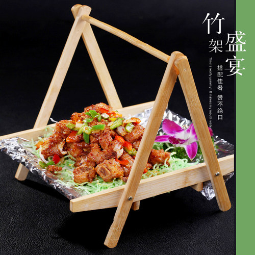 食品架千雨竹成人日韩复古竹木架