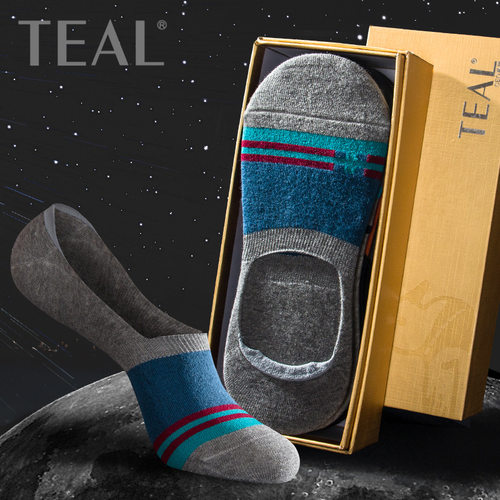 teal防臭硅胶纯棉隐形船袜