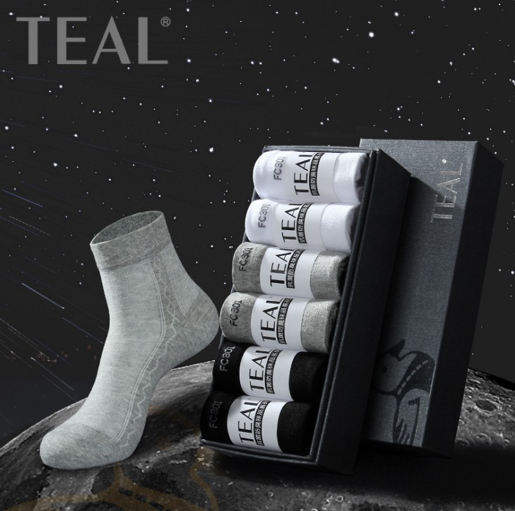 teal水鸭仔休闲纯棉礼盒装保暖袜