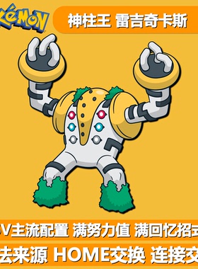 神柱王雷吉奇卡斯NSwitch2宝可梦朱紫剑盾6V闪光精灵定制交换HOME