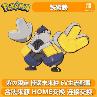 铁臂膀 紫限定悖谬未来种 NSwitch宝可梦朱紫 6V闪光异色精灵交换