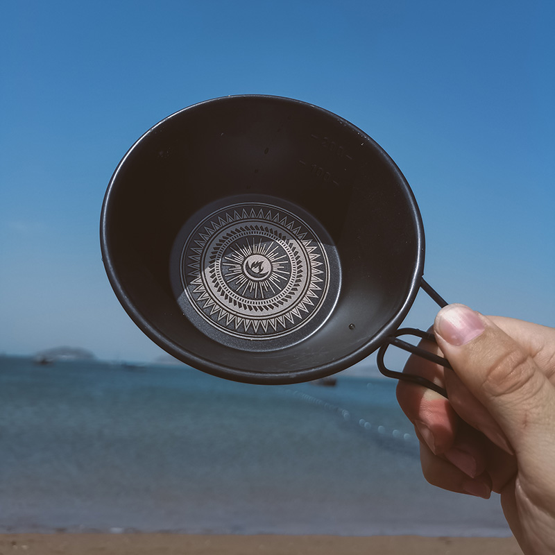 黑色雪拉杯黑化水杯不锈钢碗露营