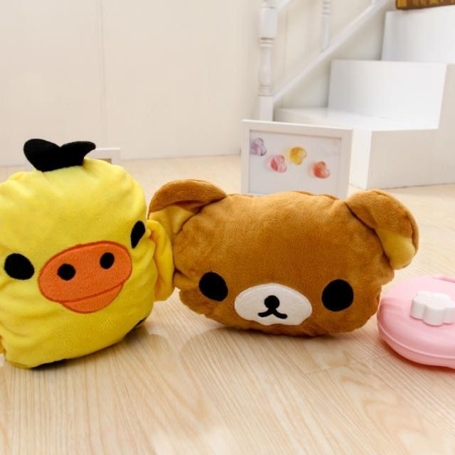 轻松熊鼻孔鸡汤婆子热水袋注水暖宝宝 超大2200ml