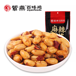 29.5元包邮  紫燕百味鸡  麻辣花生米 150g/袋 *5件