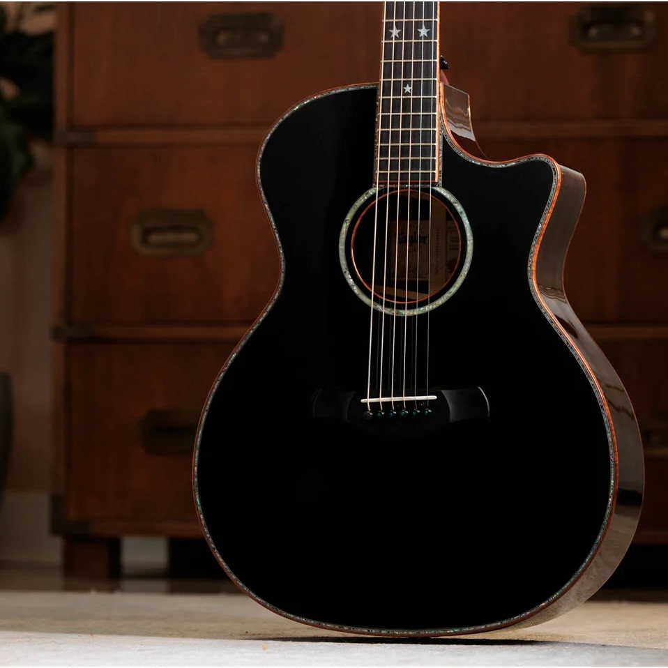 美国Taylor泰勒泰莱吉他 定制款814ce 4 Vets云杉玫瑰木电箱吉他