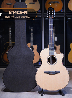 美国 泰莱吉他Taylor 尼龙弦吉他 814CE-N 全单古典电箱吉他