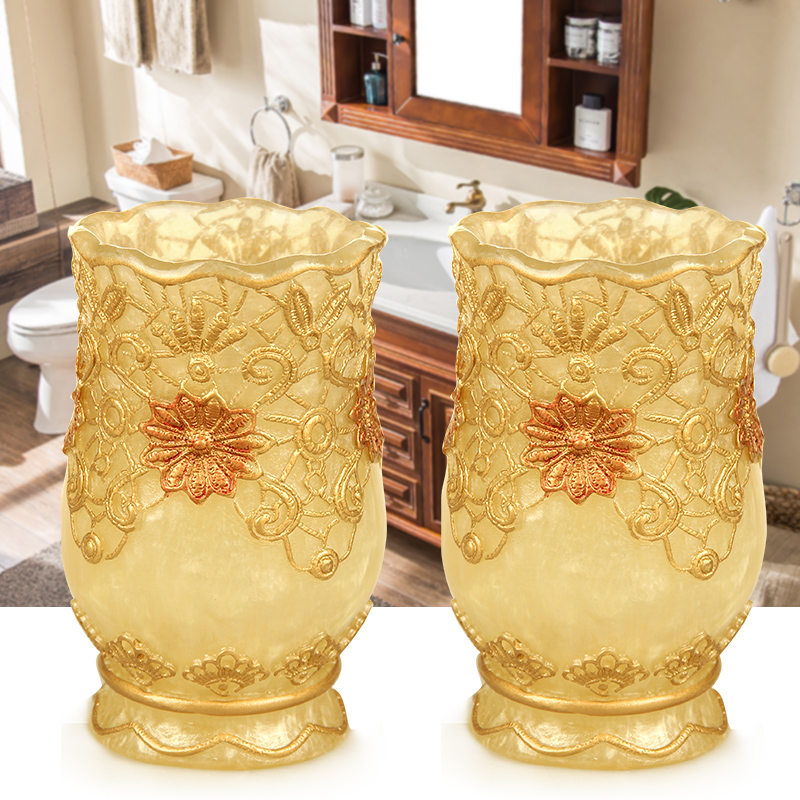 家用洗漱口杯刷牙杯套装创意高颜值轻奢高档情侣漱口杯牙刷置物架