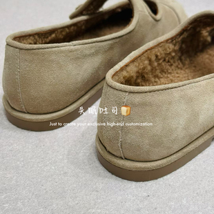 女 复古玛丽珍加绒保暖泰迪平底鞋 BREAD进口羊琼皮 25K秋冬