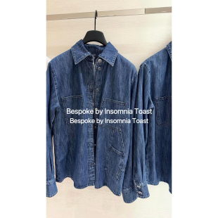 衬衫 bread西班牙牛仔棉 重磅工艺水洗翻领中长款 正确版 26C春夏