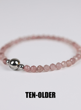 天然草莓晶手链女招正桃花