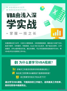 零基础两天入门VBA视频教程