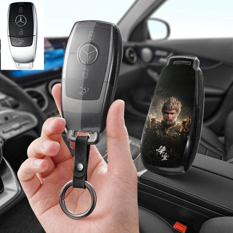 适用奔驰E级e300l汽车钥匙套保护套包c200l壳a200l扣E260女C260l