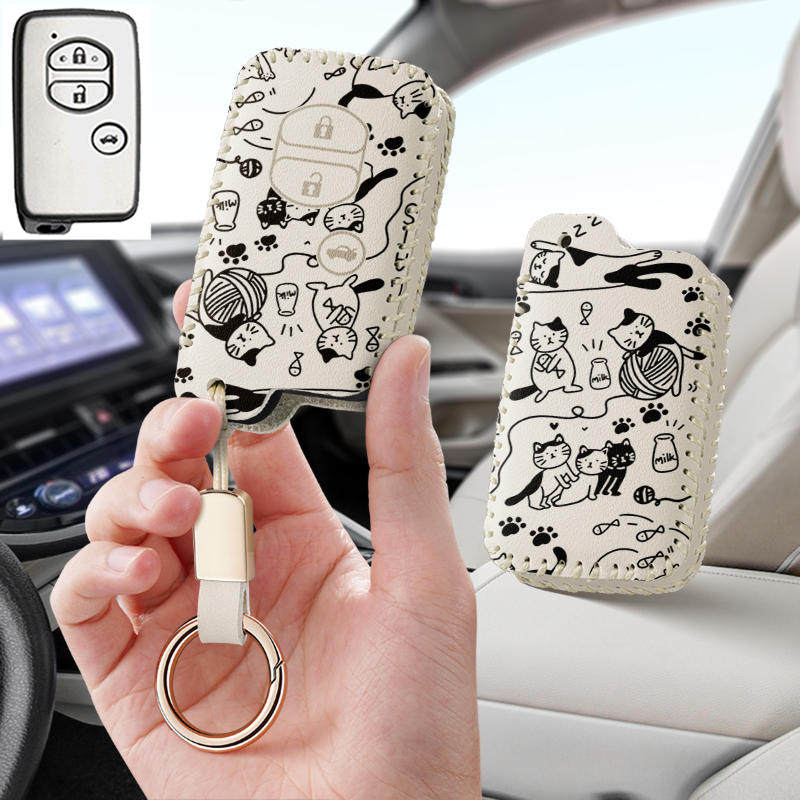 适用丰田老款凯美瑞09汉兰达10普锐斯86锐志汽车钥匙套包壳扣女11