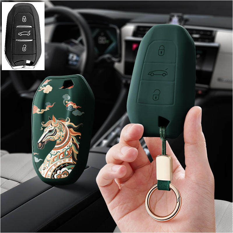 适用DS3谛艾仕4S新能源汽车钥匙套ds7保护套5LS包壳扣女高级专用D