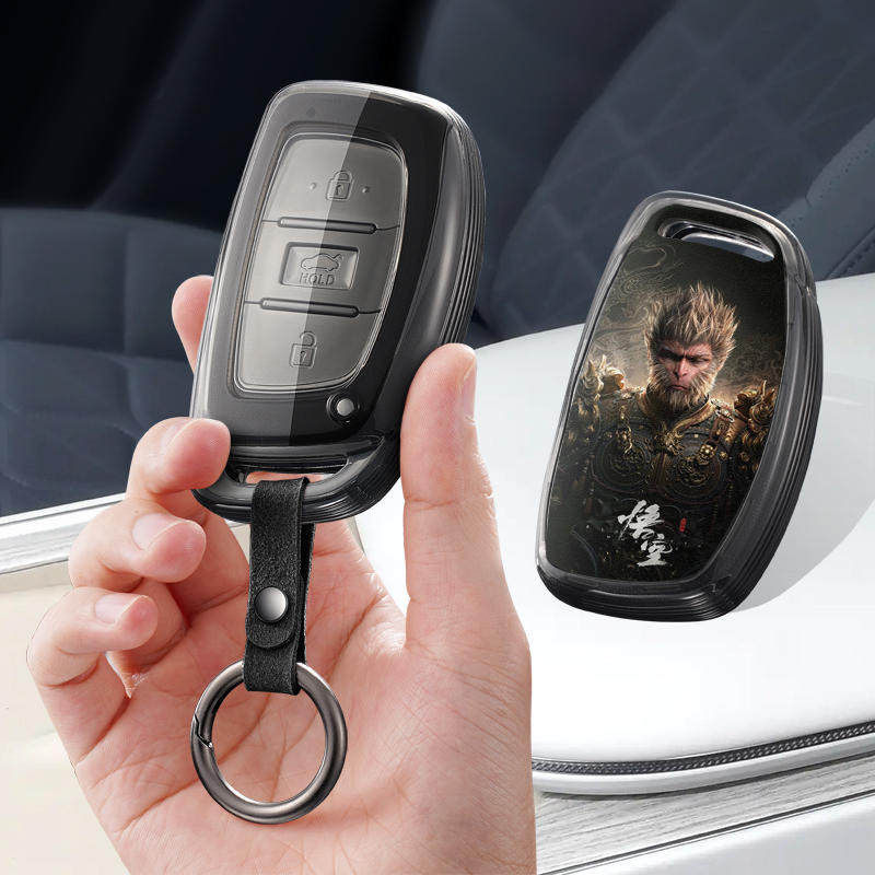 适用北京现代瑞纳索纳塔悦纳名图汽车钥匙套保护套包壳扣女高级男