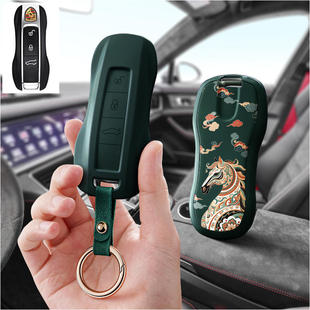 适用于保时捷钥匙壳718卡宴Macan帕拉梅拉Taycan扣panamera包911C