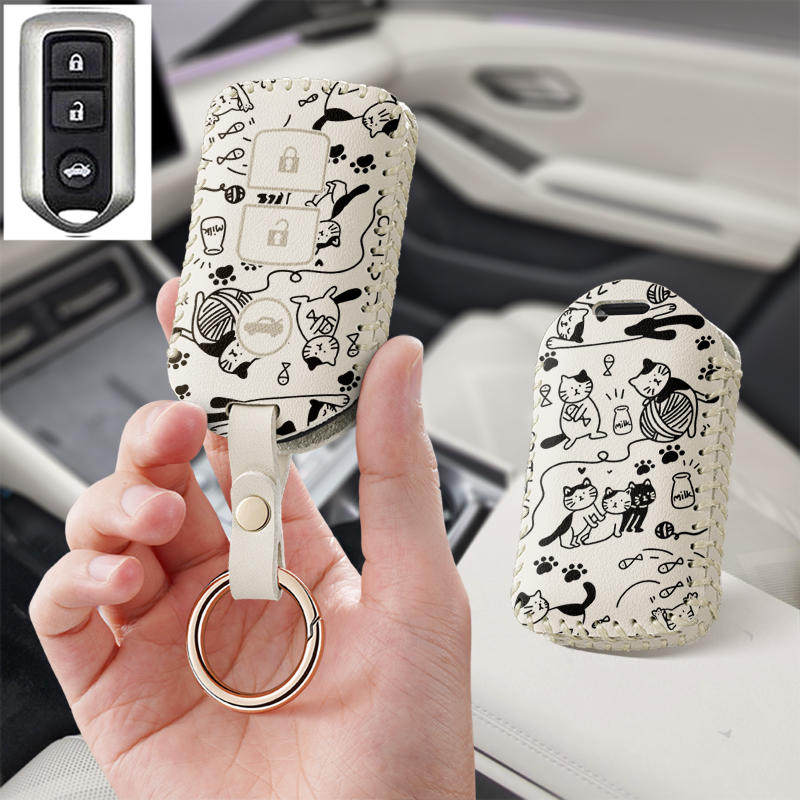 适用丰田老款汉兰达凯美瑞普拉多汽车钥匙套保护套包壳扣女高级男