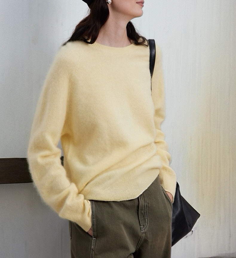 超软糯!水洗拉绒加厚羊绒羊毛衫无缝一体羊毛衫套头衫