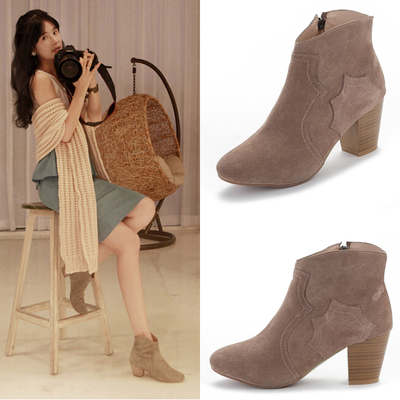 欧美时装靴粗跟特价清仓骑士靴