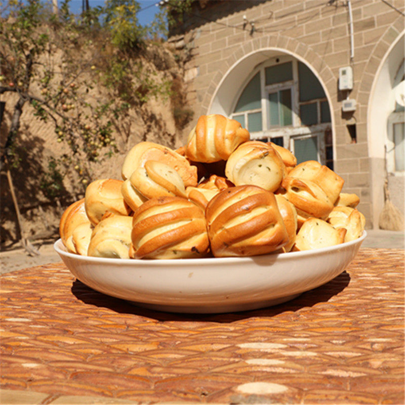 山西特产烤花卷临县三交干馍馍烤馍馒头馍片纯碱烤干馍早餐零食